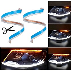 Set 2 benzi LED strip DRL cu functie de semnal secvential