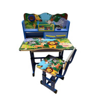 Birou cu scaunel pentru copii, 69x45x62 cm, Zoo, Verde
