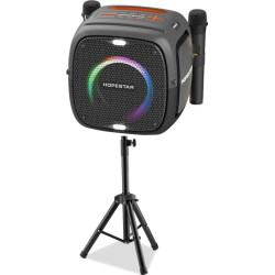 Boxa portabila HOPESTAR Party One, 80W Bluetooth 5.0, Waterproof, TWS, doua microfoane, led-uri smart multicolore