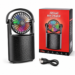 Boxa Portabila cu Bluetooth ZQS1440 si Mini Ventilator