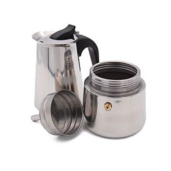 Cafetiera espresso din inox pentru aragaz 