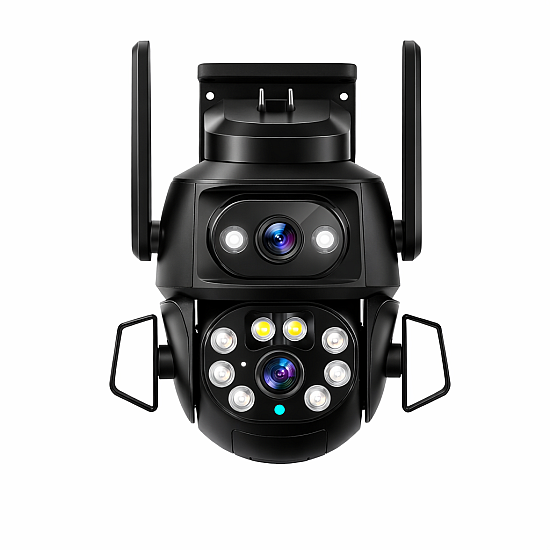 Camera de supraveghere Dubla PTZ de 8MP 4K model Q S800 cu aplicatie