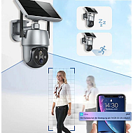 Cameră de Supraveghere CCTV Q SX01 cu Audio Bidirecțional și Panou Solar 4G