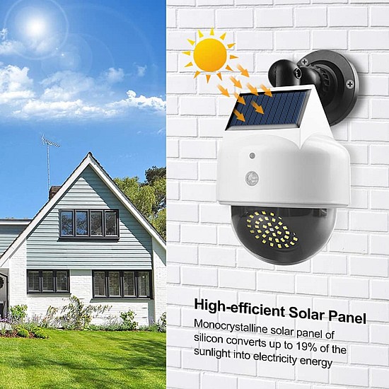 Lampa solara si camera de securitate falsa 2 in 1 JX-5118