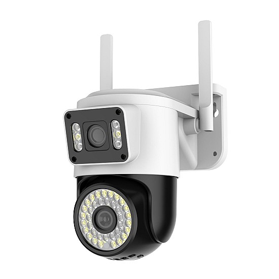 Camera de supraveghere Ip Cu 2 ecrane, 5 mpx si rotire 360 grade
