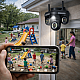 Camera de supraveghere 16MP cu 4 lentile, senzor de miscare, alarma si alerte pe telefon