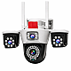 Camera de supraveghere WiFi tripla 8MP 4K cu 3 lentile, vedere nocturna LED si detectie miscare – model ALB