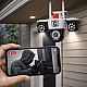 Camera de supraveghere WiFi tripla 8MP 4K cu 3 lentile, vedere nocturna LED si detectie miscare – model ALB