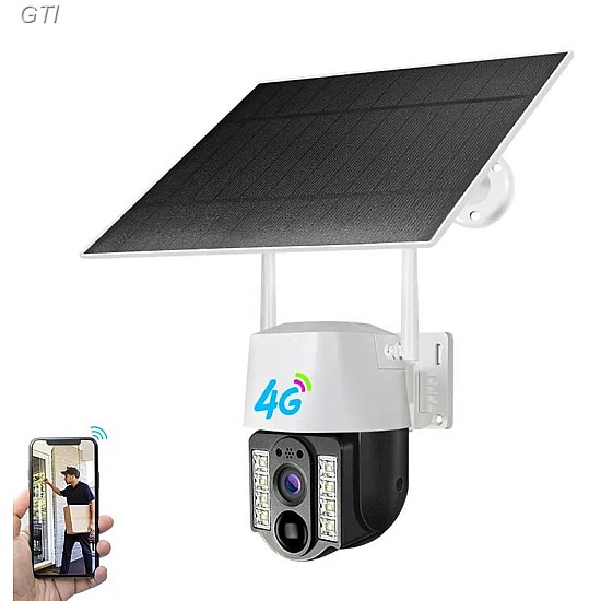 Camera Supraveghere  cu panou solar , acumulatori 8000 mah,conexiune 4 G,3 MP si alarma miscare 