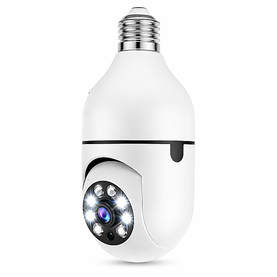 Camera supraveghere WiFi 8177HJ tip bec cu soclu E27, vedere nocturna
