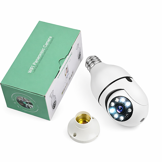 Camera supraveghere WiFi 8177HJ tip bec cu soclu E27, vedere nocturna