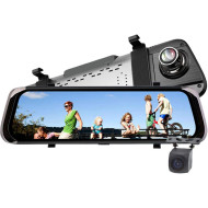 Cameră Auto Oglindă Retrovizoare 10" LCD, Starlight Night Vision Dual Cam