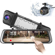 Cameră Auto Oglindă Retrovizoare 10" LCD, Starlight Night Vision Dual Cam