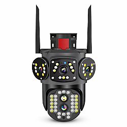 Camera de supraveghere 3 IN 1 M145 tripla 6K, 6MP, wireless, rotire automata, inteligent tracking