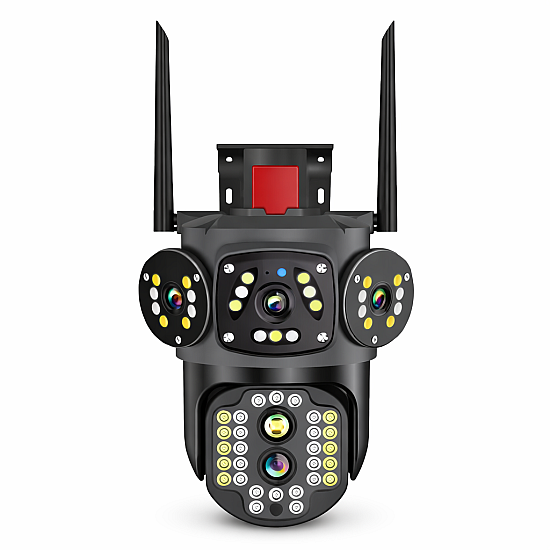 Camera de supraveghere 3 IN 1 M145 tripla 6K, 6MP, wireless, rotire automata, inteligent tracking