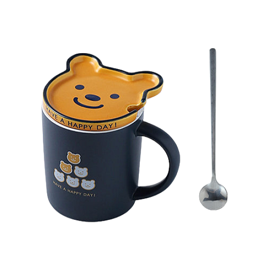 Set 2 cani din ceramică colorată Winnie