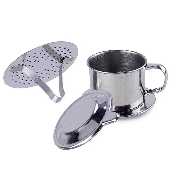 Set 2 cani  filtru pentru cafea vietnameza din otel inoxidabil 