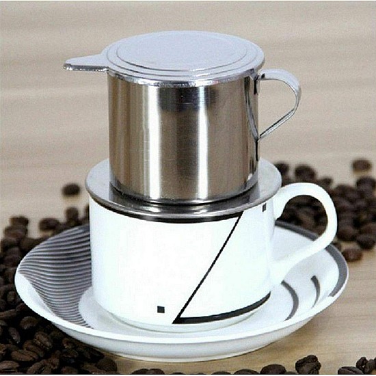 Set 2 cani  filtru pentru cafea vietnameza din otel inoxidabil 