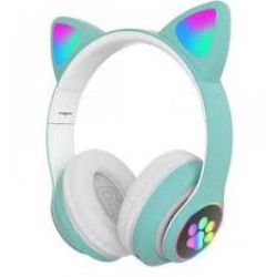 Casti audio Wireless, urechi de pisica, iluminare LED