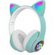 Casti audio Wireless, urechi de pisica, iluminare LED