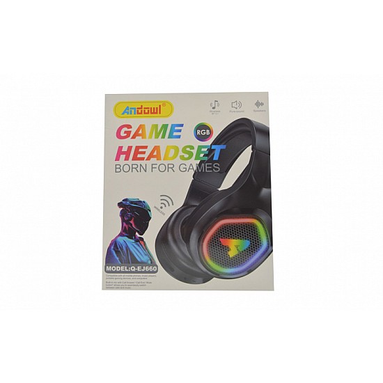 Casti audio wireless EJ660, LED RGB, BT