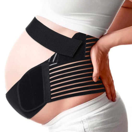 Centura elastica de sustinere sarcina, pentru gravide, reglabila, formata din 3 piese