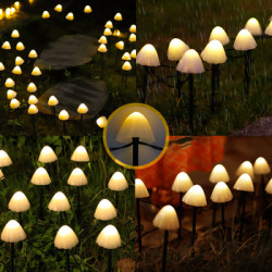 Decoratiune luminoasa cu incarcare solara 30 led in forma de ciuperca