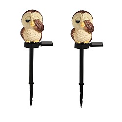 Set 2 decoratiuni solare in forma de Bufnita