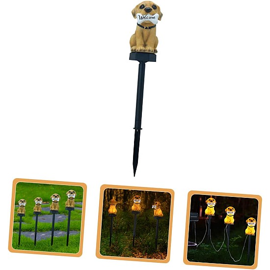 Set 2 decoratiuni solare in forma de Catelus