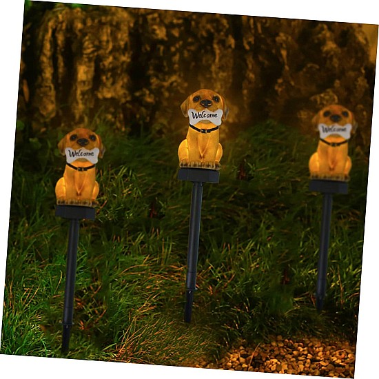Set 2 decoratiuni solare in forma de Catelus