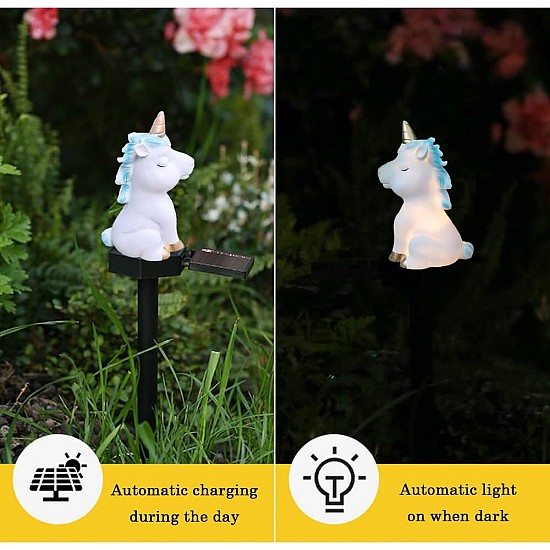 Set 2 decoratiuni solare in forma de  Unicorn