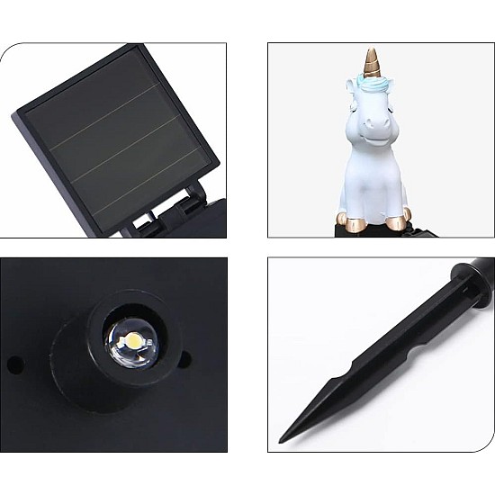 Set 2 decoratiuni solare in forma de  Unicorn