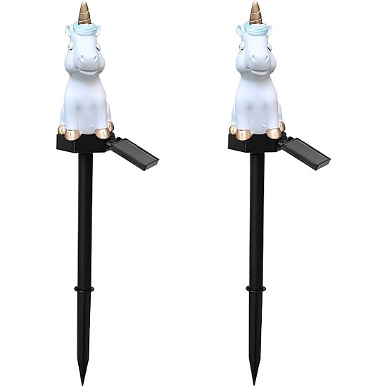 Set 2 decoratiuni solare in forma de  Unicorn
