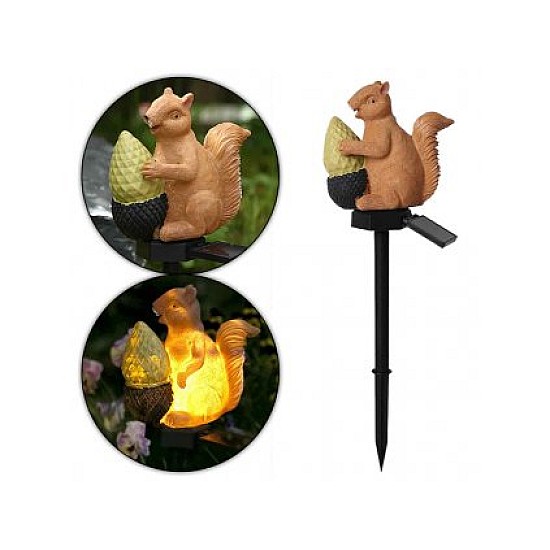 Set 2 decoratiuni solare in forma de veverita