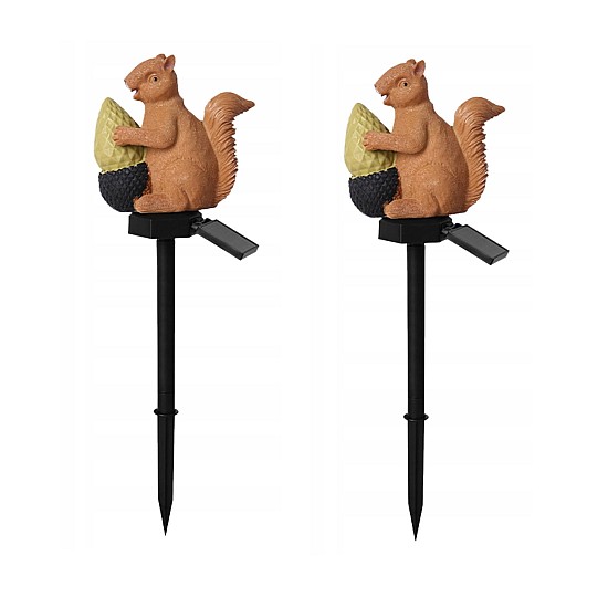 Set 2 decoratiuni solare in forma de veverita