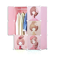 Dulap organizator pentru haine si jucarii, portabil 74x147x37 cu desene