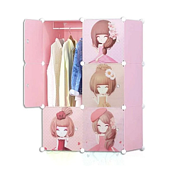 Dulap organizator pentru haine si jucarii, portabil 74x147x37 cu desene