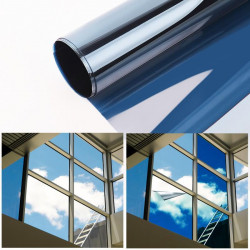 Folie protectie solara pentru usi sau ferestre de sticla 60x300 cm,Albastru