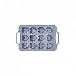 Forma copt 12 prajituri inima, silicon, ideala pentru briose
