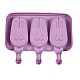 Set 3 forme din silicon pentru inghetata ,3 compartimente ,diverse modele