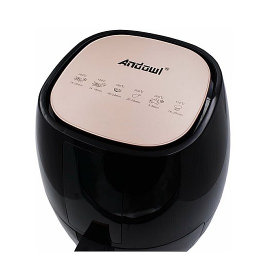Friteuză cu aer cald QZ8, 5L, 1400W, cu afișaj tactil LCD