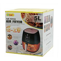 Friteuză cu aer cald QZ8, 5L, 1400W, cu afișaj tactil LCD