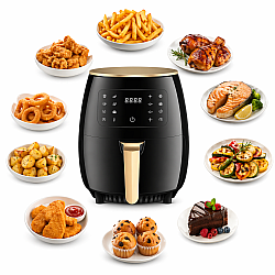 Friteuza cu aer cald Air Fryer 2400W, 6L, afisaj digital LCD, Touch Control