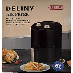 Friteuza fara ulei cu aer cald – Air Fryer, 1400W, 6L, butoane de reglaj