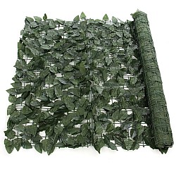 Gard artificial verde cu frunze, 250x100cm