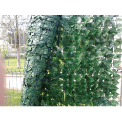 Gard artificial verde cu frunze, 250x100cm