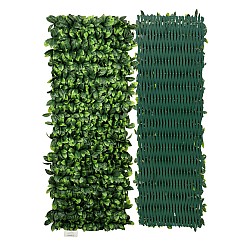 Gard artificial extensibil  cu frunze verzi 1,2m