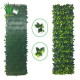 Gard artificial cu frunze verzi si floricele albe 160x100 cm , extindere pana la 40x230 cm
