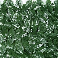 Gard artificial verde cu frunze, 300x100cm