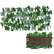 Gard lemn cu frunze artificiale 2,5 x1 m , vesnic verde, model iedera